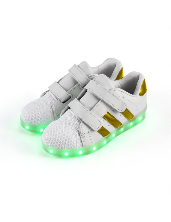 Kids Unisex LED Luminous Shoes Flashing USB Rechargeable Low-cut Shoes