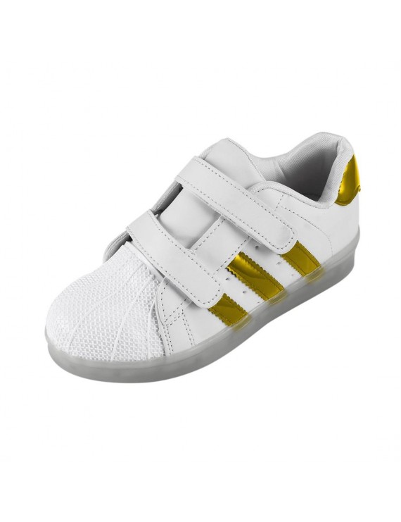 Kids Unisex LED Luminous Shoes Flashing USB Rechargeable Low-cut Shoes
