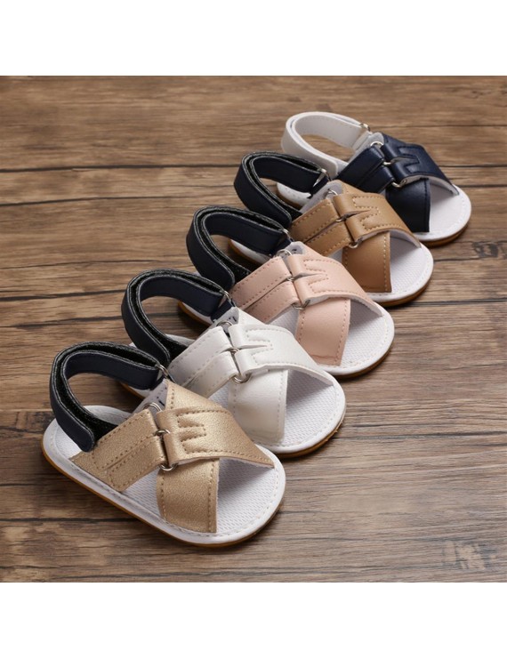 Oxford non-slip bottom breathable baby walking sandals for boys and girls 0-1 years old gold 11CM / 100g