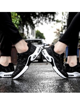 Casual Women Men Couples Outdoor Sport Knitted Air Cushion Sneaker Shoes