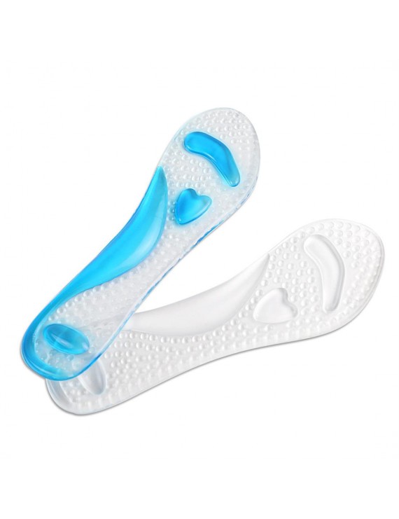 GEL heart-shaped 7-minute mat half-yard invisible massage arch anti-slip mat shock absorption and compression insoles transparent
