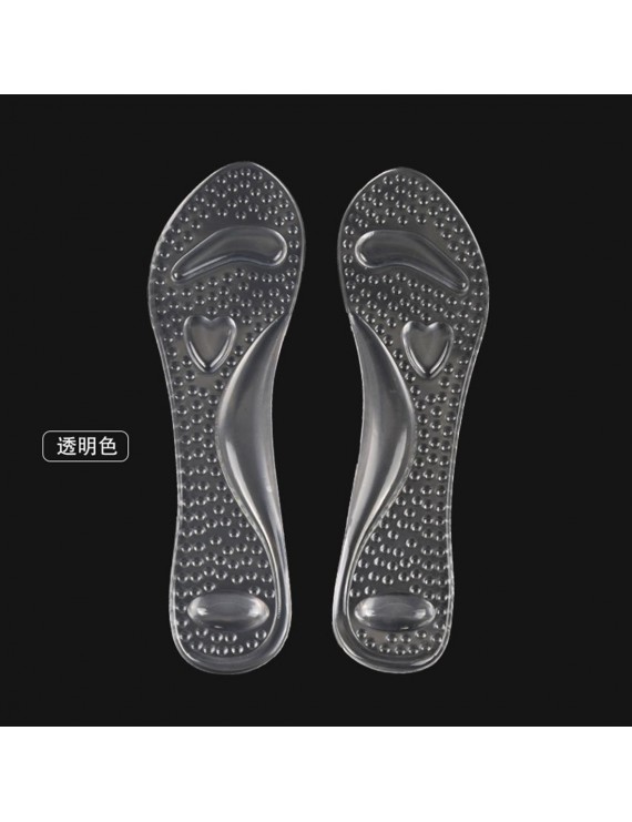 GEL heart-shaped 7-minute mat half-yard invisible massage arch anti-slip mat shock absorption and compression insoles transparent