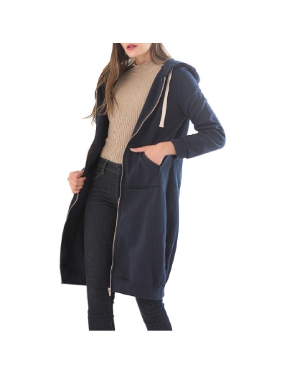 Women Plus Size Warm Hoodie Casual Loose Sweatshirt Coat Velvet Fashion Outwear