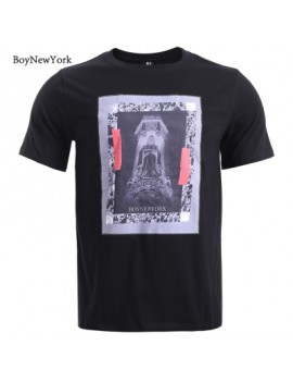 Round Neck Short Sleeves Cotton T-Shirt