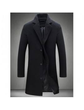 Turndown Collar Long Sleeve Coat