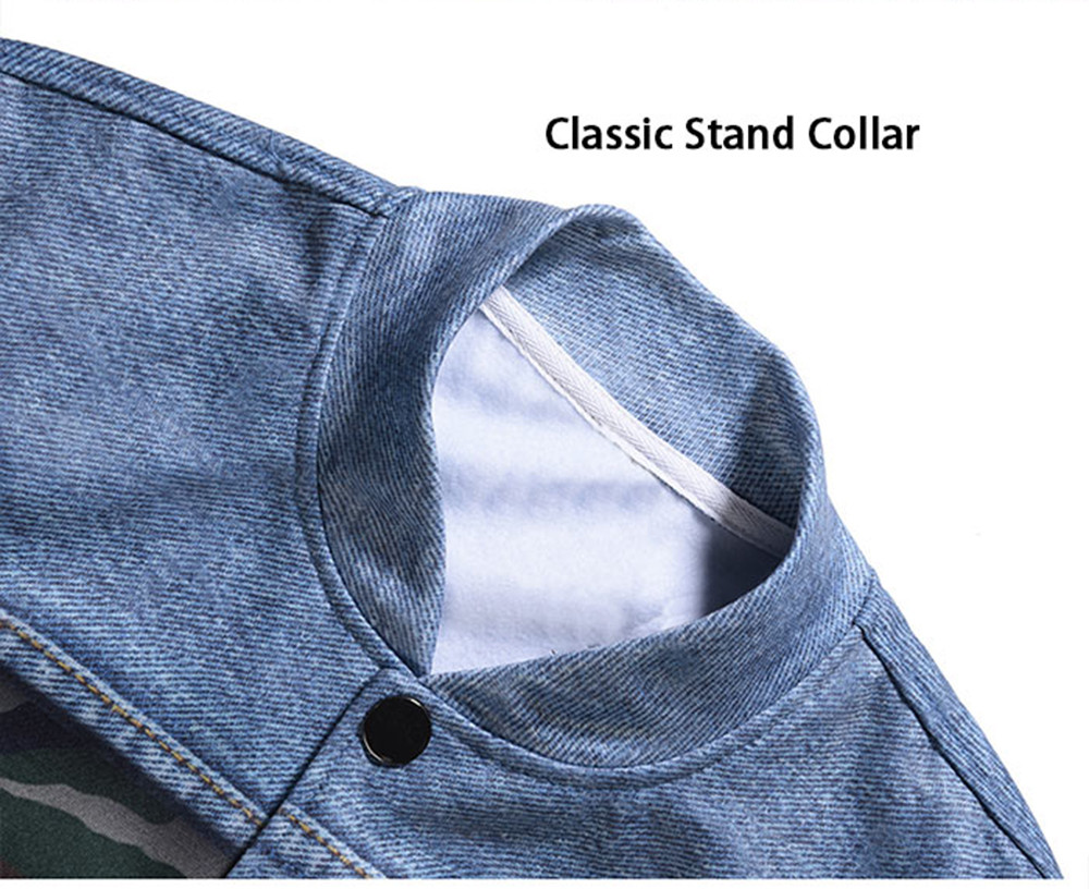 Camouflage and Denim Pattern Jacket Camouflage and Denim Pattern Jacket