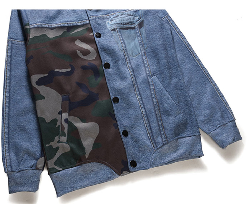 Camouflage and Denim Pattern Jacket Camouflage and Denim Pattern Jacket